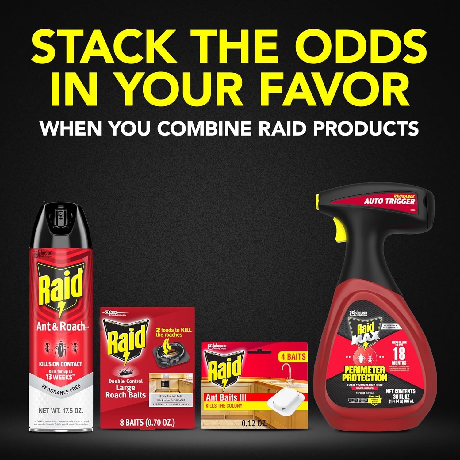 Effective Raid Ant Killer Baits, 8 Count – Child-Safe Solution for Indoor Ants