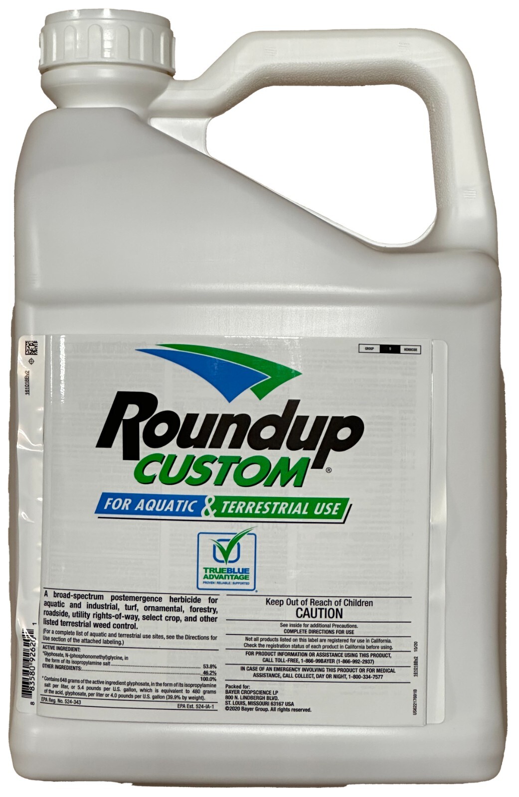Roundup Custom – 2.5 Gallons (53.8% Aquatic Glyphosate, compare to Rodeo)