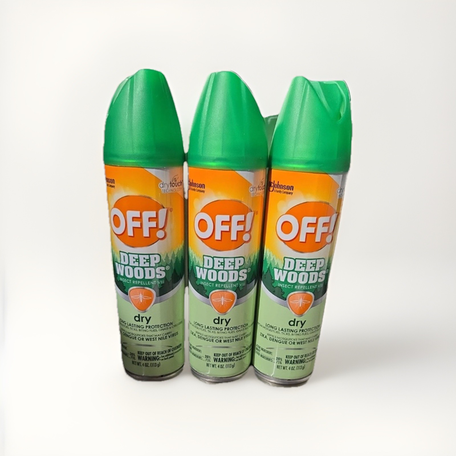 OFF! Dry Deep Woods OFF! Insect Repellent 4 OZ Can 71765 (3-Pack)