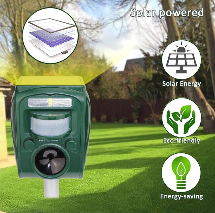Broox 2026 Upgraded Solar Animal Repellent