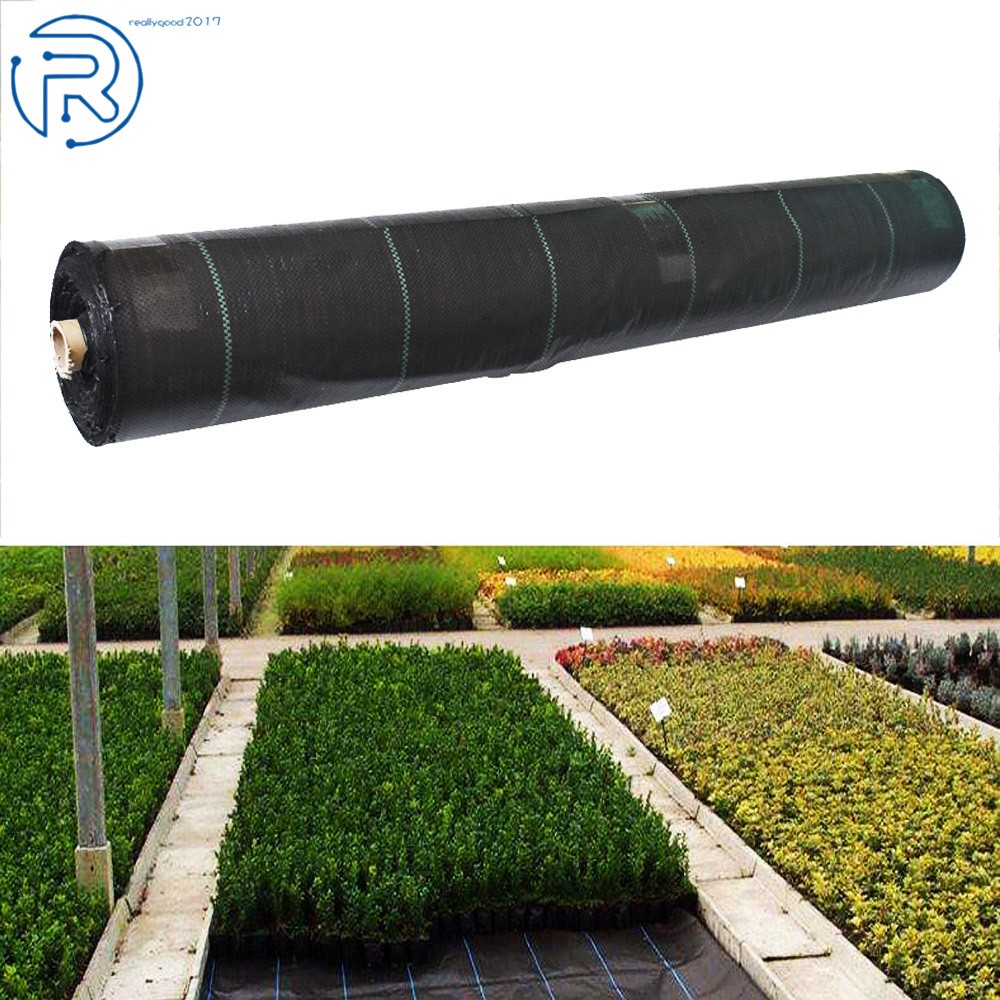 4 × 250FT Polypropylene Weed Barrier Fabric Weed Cover Woven Ground Landscape