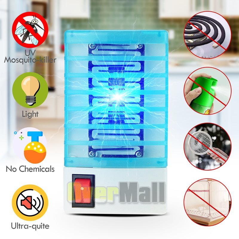 Electric Fly Gnat Killer Lamp Pests Fly Insect Trap Mosquito Bug Zapper Catcher