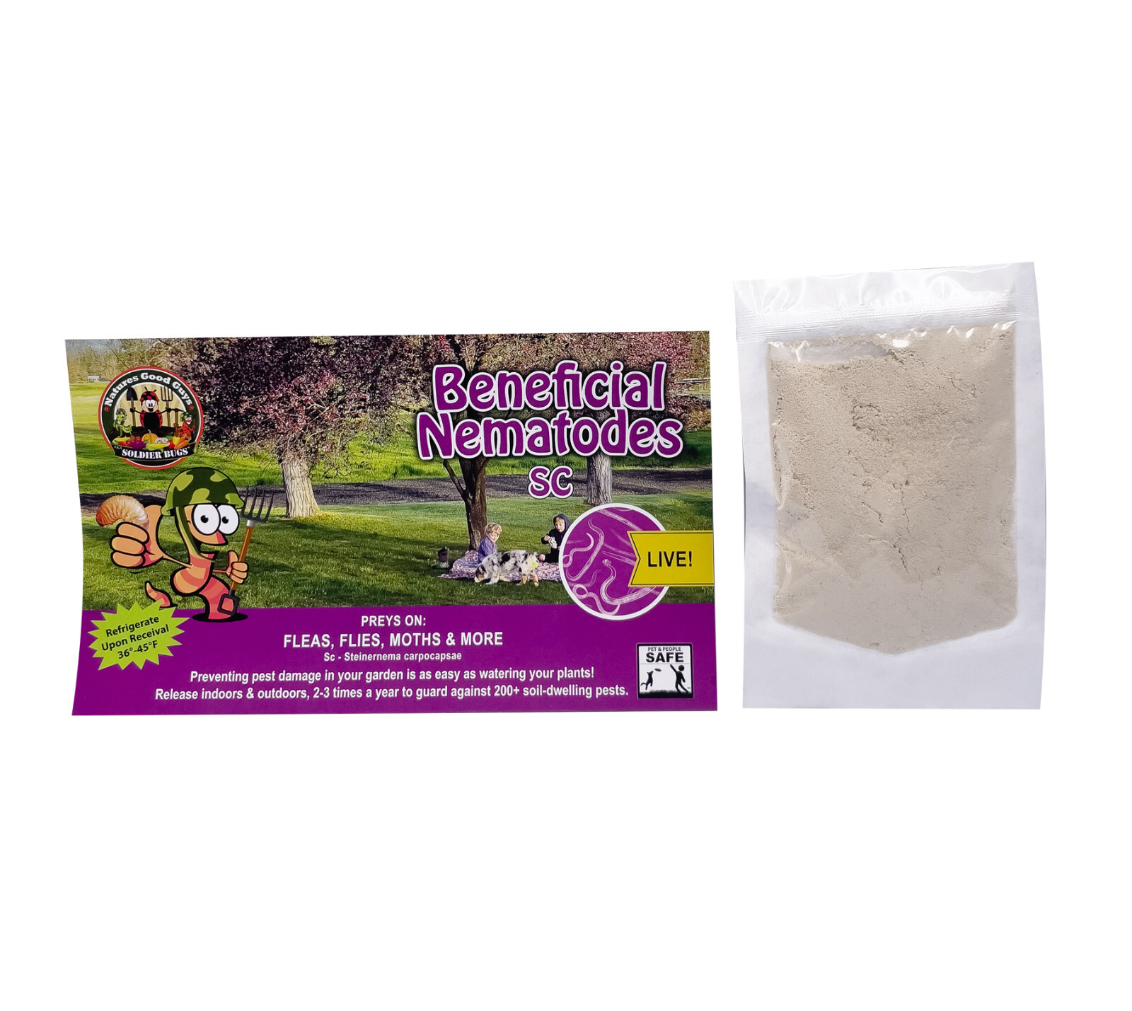 25 Million Beneficial Nematodes SC – Targets Fleas, Flies, Moths & More