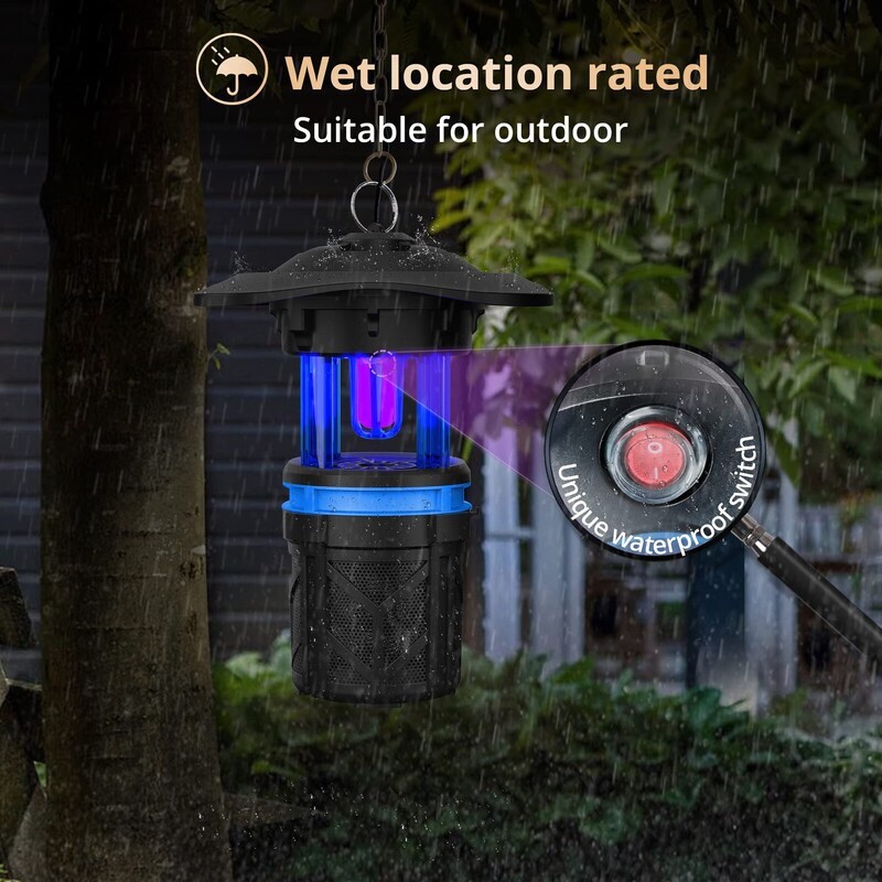 POWIFY Mosquito Trap Outdoor, Bug Zapper with Fluorescent UV Light