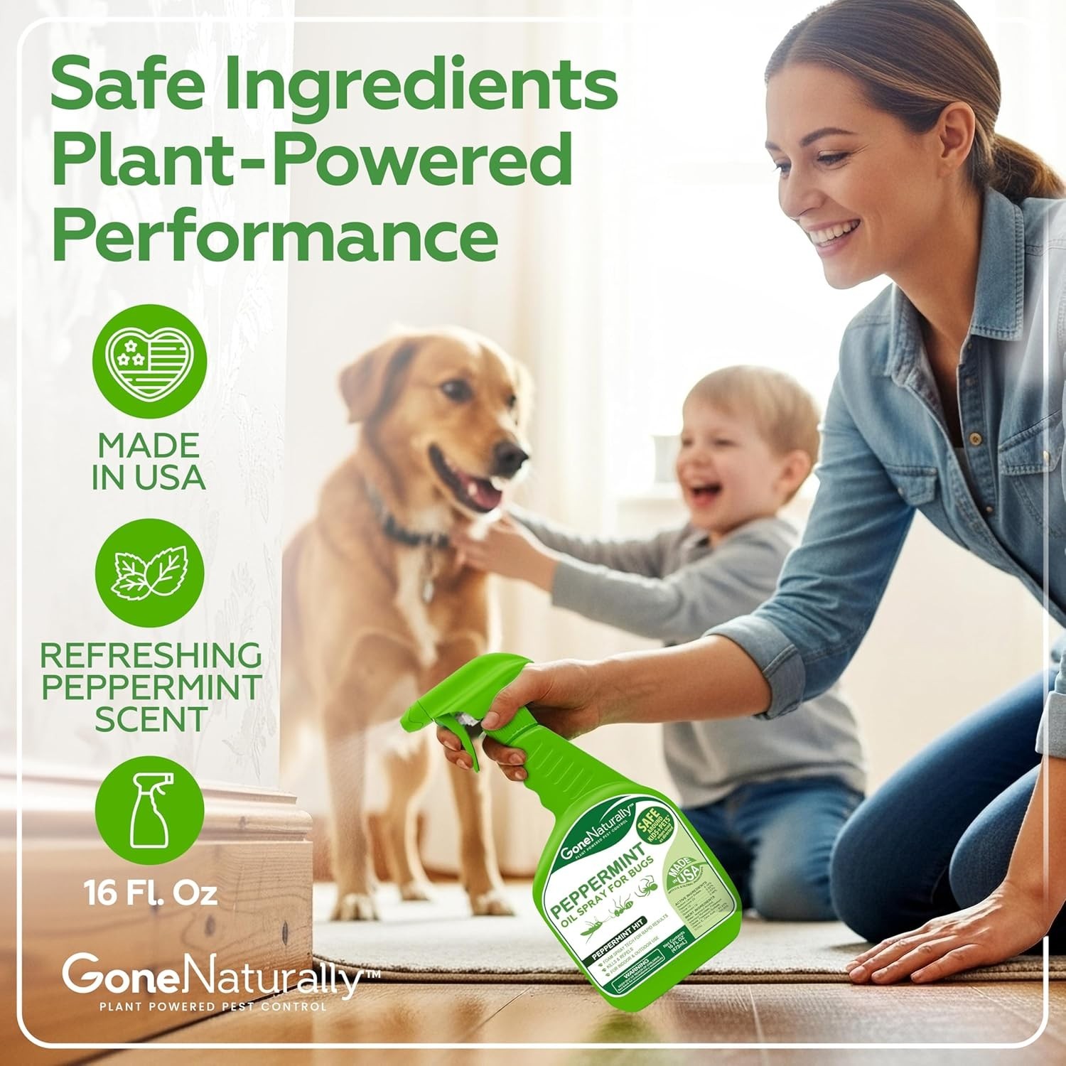 Peppermint Oil Spray for Bugs– Insect Repellent & Bug Spray for Home– Kills & Re