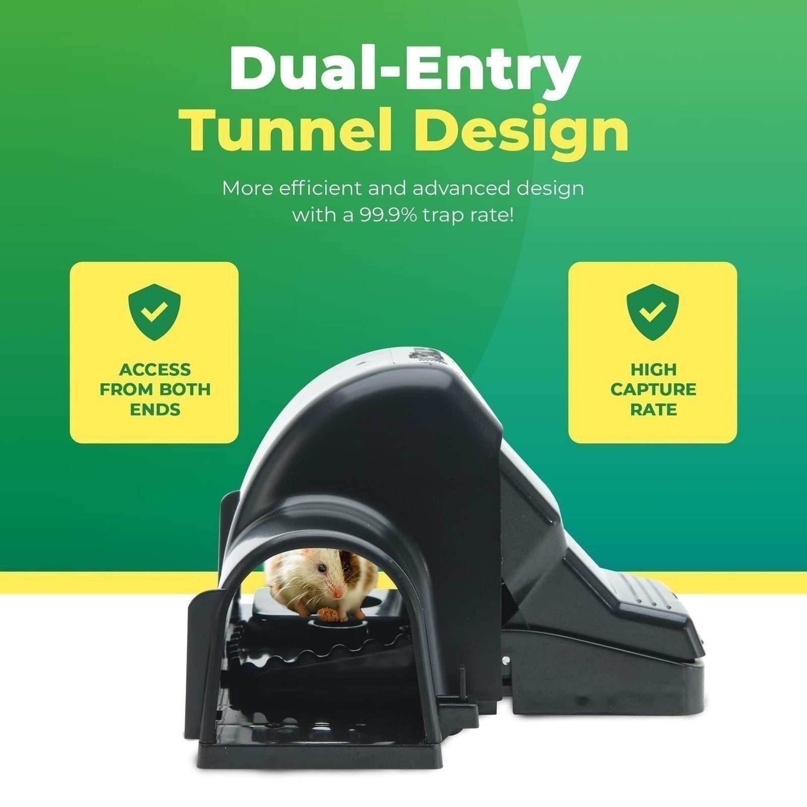 Rat Traps Indoor and Outdoor – 2 Pack Dual-Entry Large Rat Trap Outdoor and…