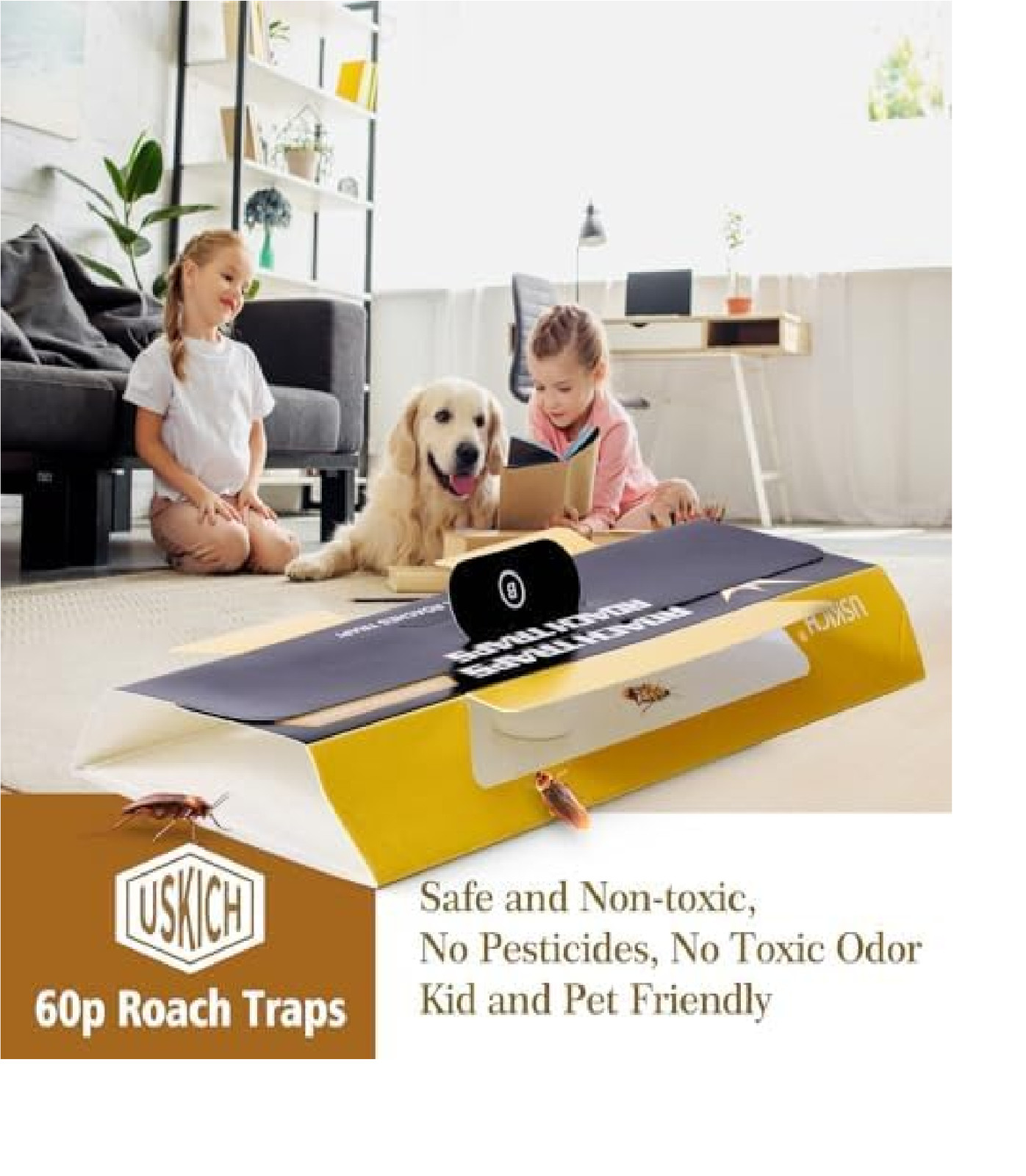 20 Pack Roach Traps, Cockroach Traps Indoor Home, Glue Roach Traps, Child & Pets