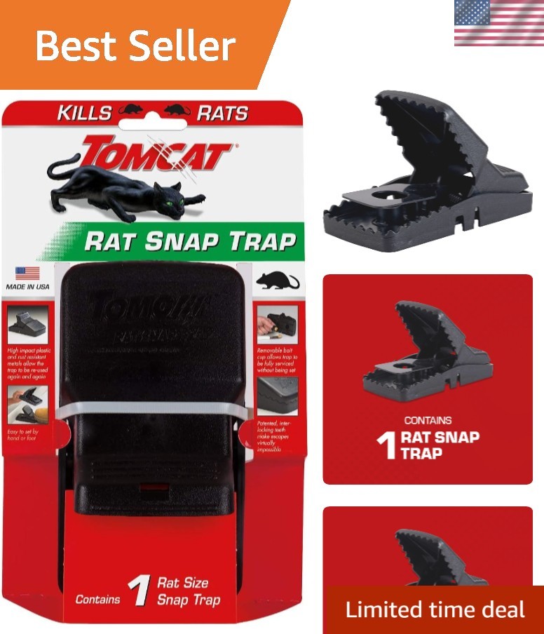 Eco-Friendly Rat Snap Trap – Reusable, Manual 1-Pack for Home & Healthy Living
