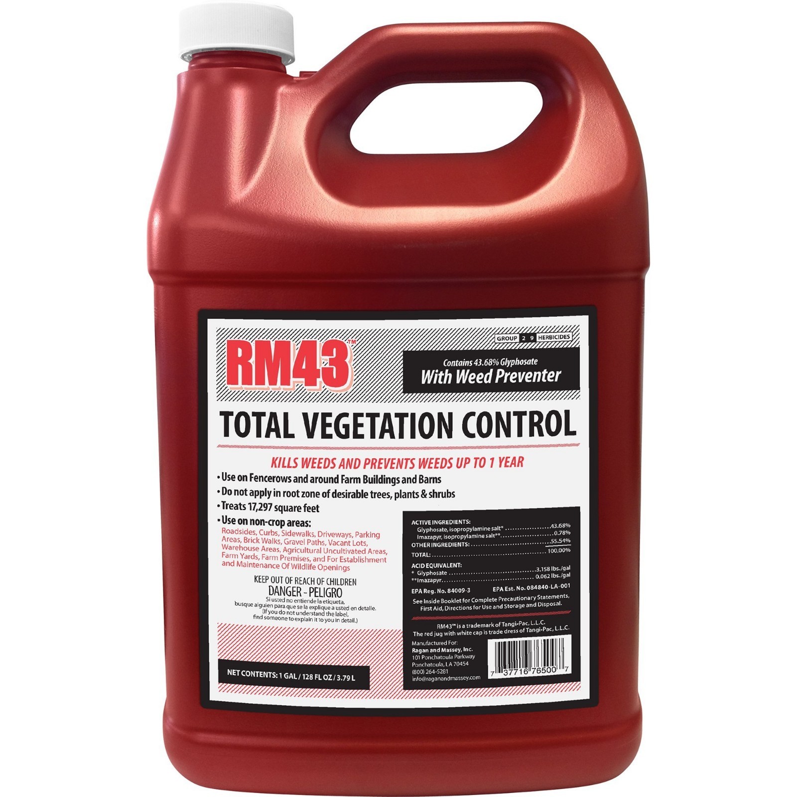 RM43 Total Veg Control Glyph Imazapyr Root Weed Preventer and Grass killer 1 GAL