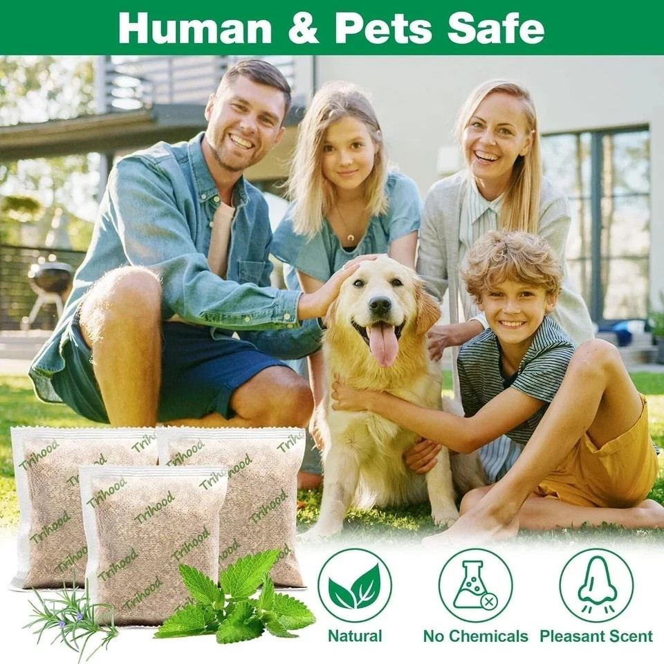 12 Pack Vamoose Natural Rodent Pest Control Repellent Pouch Peppermint Oil