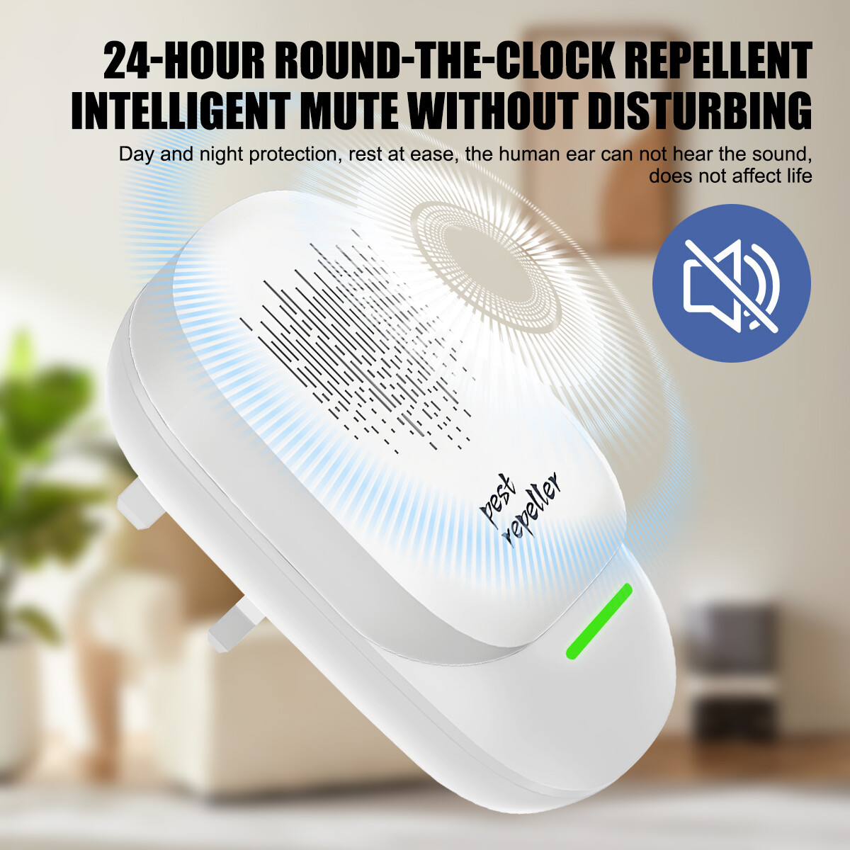 4/2/1x Ultrasonic Pest Control Repeller Reject Rat Mouse Mice Spider US Plug-in