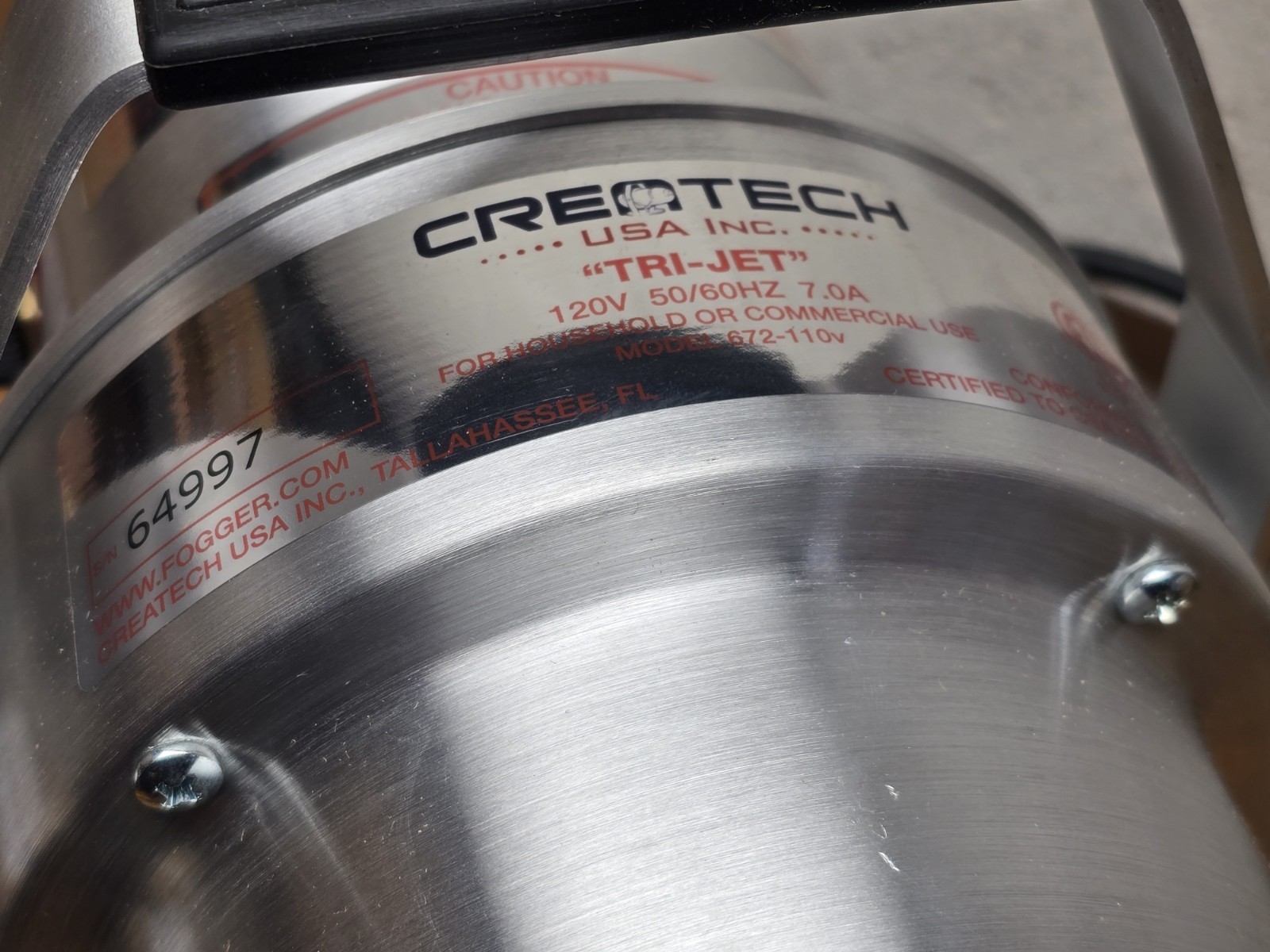 Createch Commander 672 Tri-Jet Fogger for Sanitization Pest Mold & Odor Control