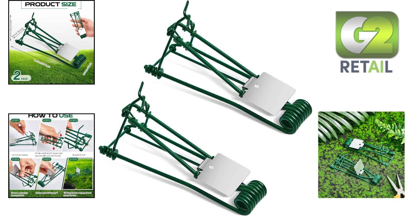 2 Pcs Stainless Steel Gopher Trap – Secure, Child-Safe Outdoor Pest Control