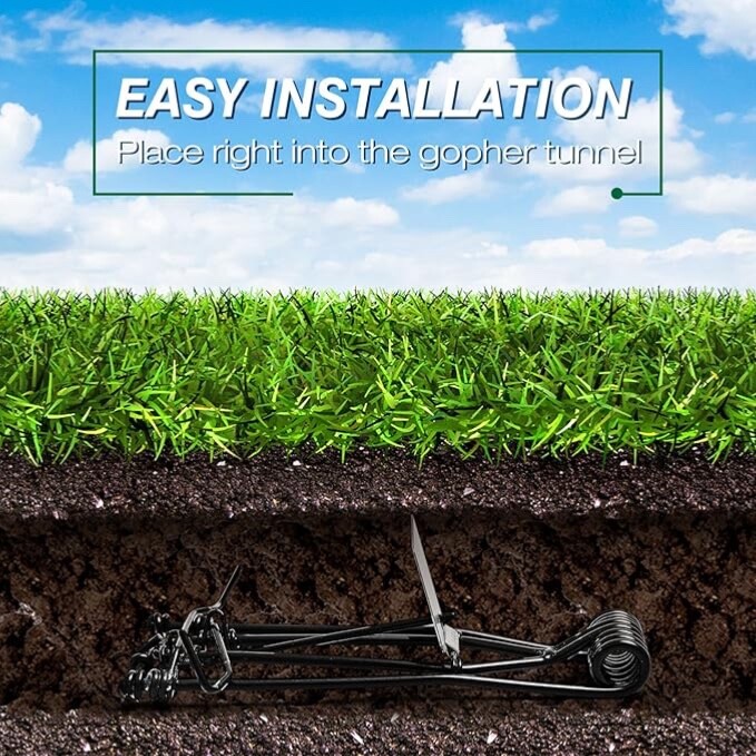 4 Pcs Qualirey Outdoor Gopher Trap Easy to Set Steel Weather Resistant