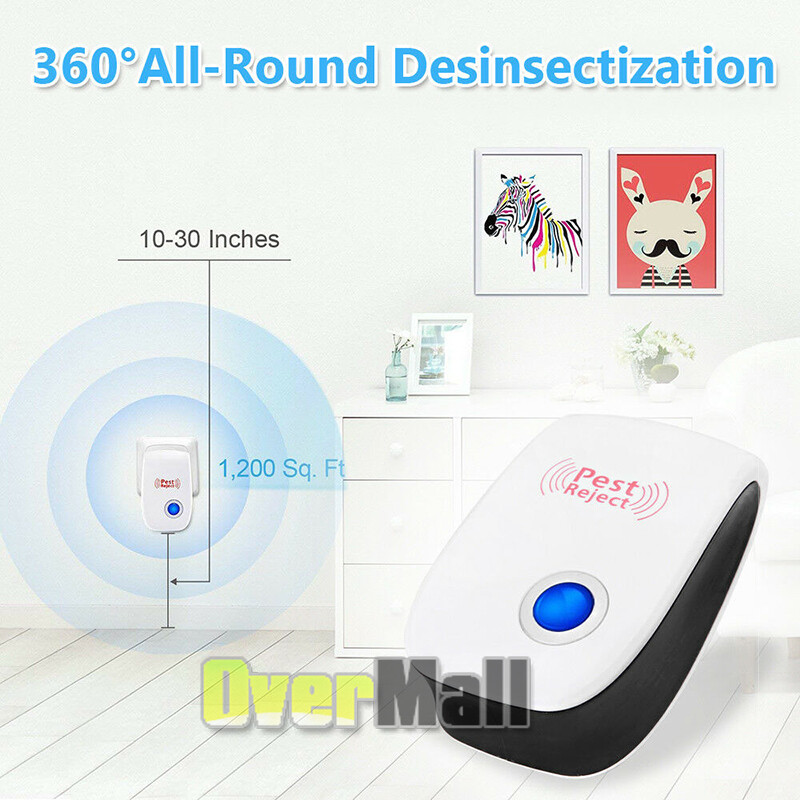 1-10X Ultrasonic Pest Repeller Electronic Indoor Plug in for Insects, Pest Contr