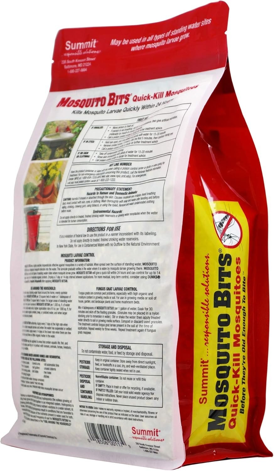Summit Mosquito Bits 30 oz Mosquito Larvicide Bti Granules Kills Larvae