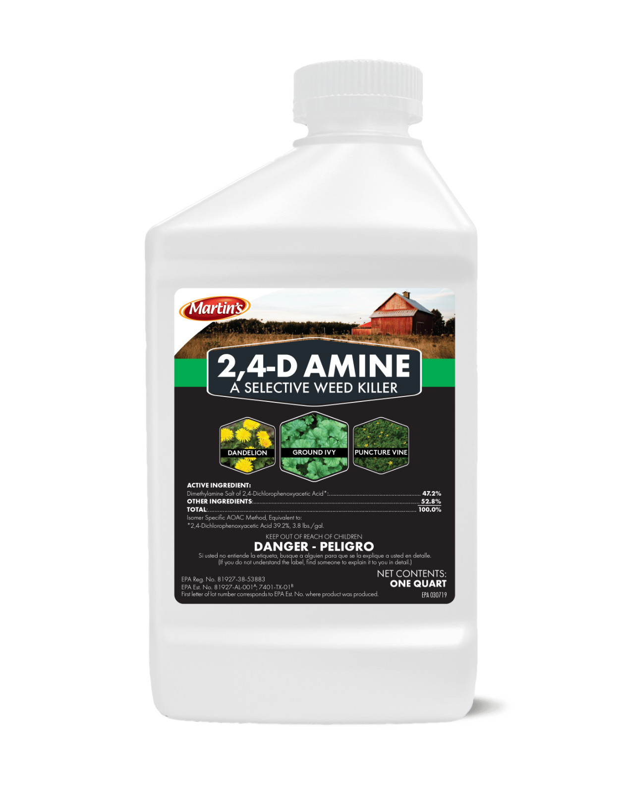 Martin’s 2,4-D Amine Selective Weed Killer 32 fl oz by Control Solutions, Inc
