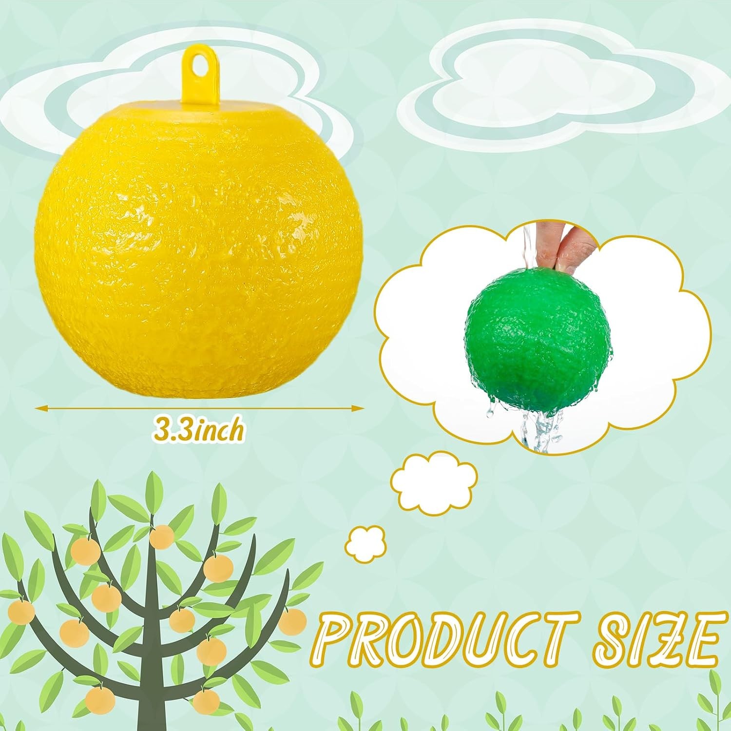 20 Pcs Sticky Fruit Fly Trap Ball Adhesive Fly Catching Ball Sticky Glue Fly