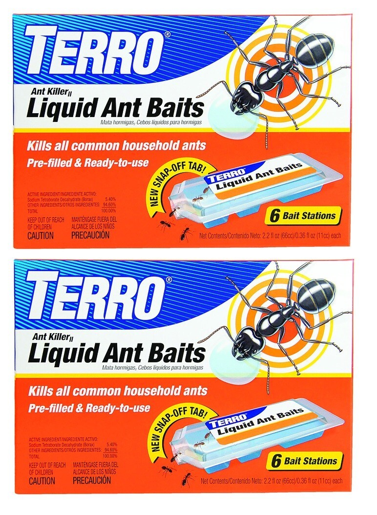2 ~ Terro Ant Killer ll Liquid Ant Baits 6 Pre-Filled Ready-To-Use Bait Stations