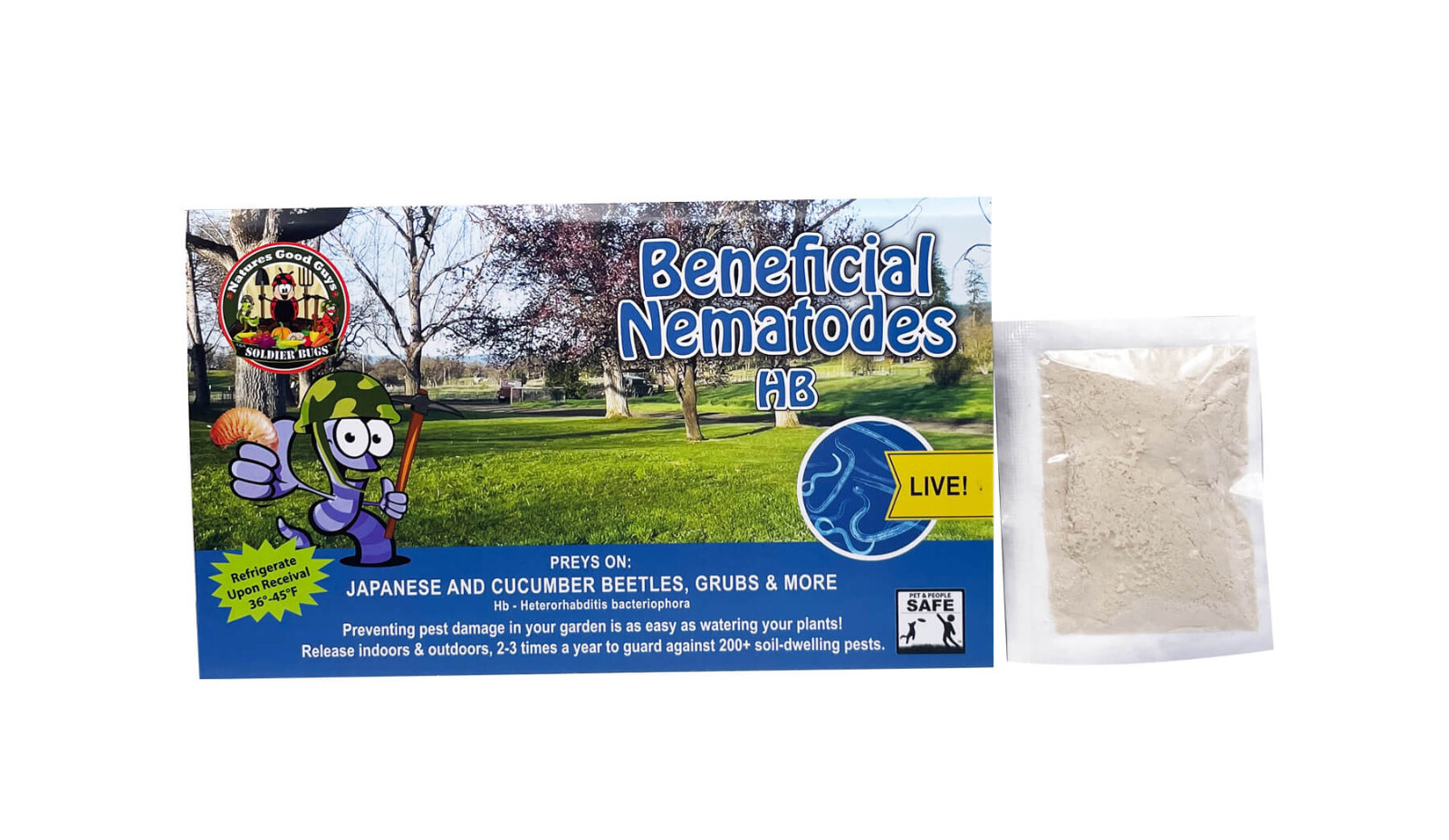 Beneficial Nematodes HB – Targets Japanese and Cucumber Beetles, Grubs & More