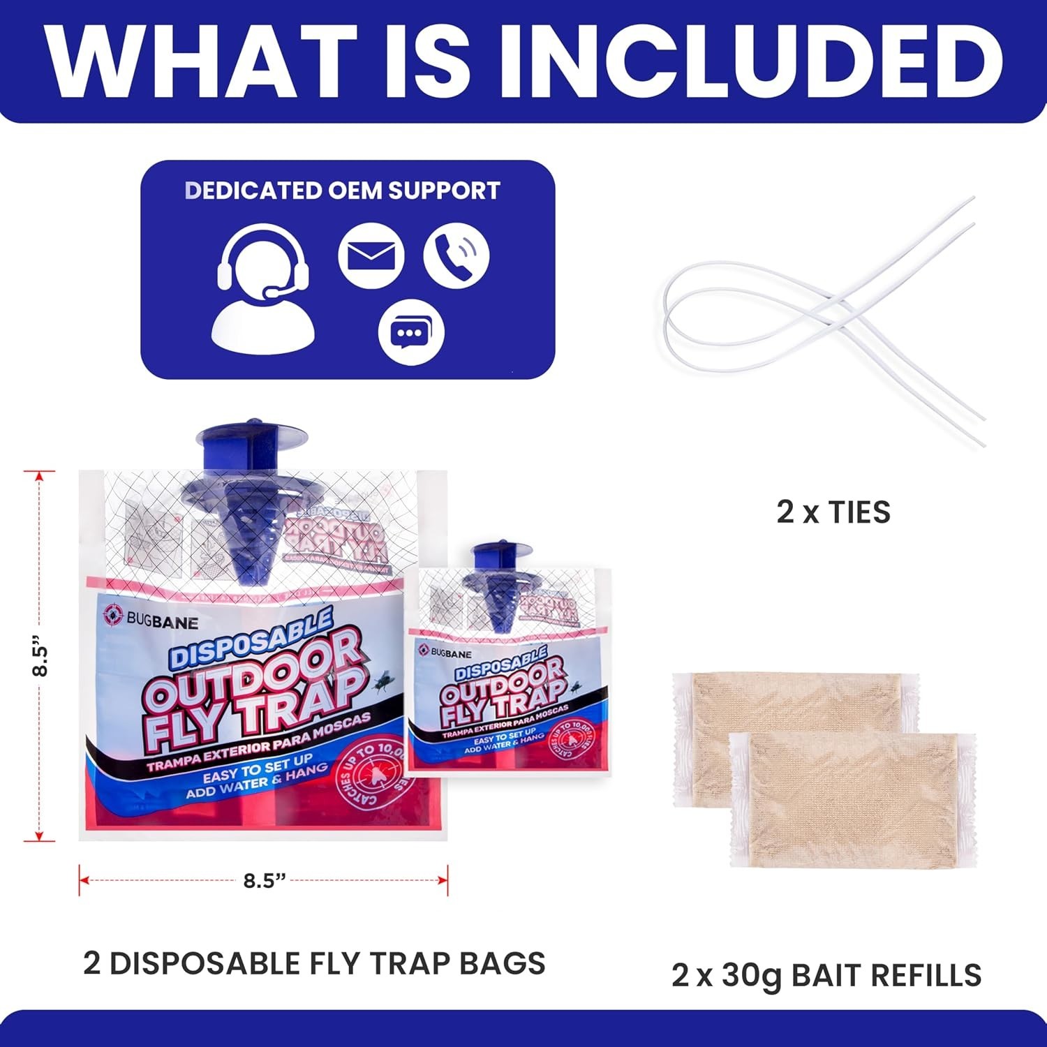 2 Pack Child-Safe Hanging Fly Traps – Non-Toxic Outdoor Bug Solution