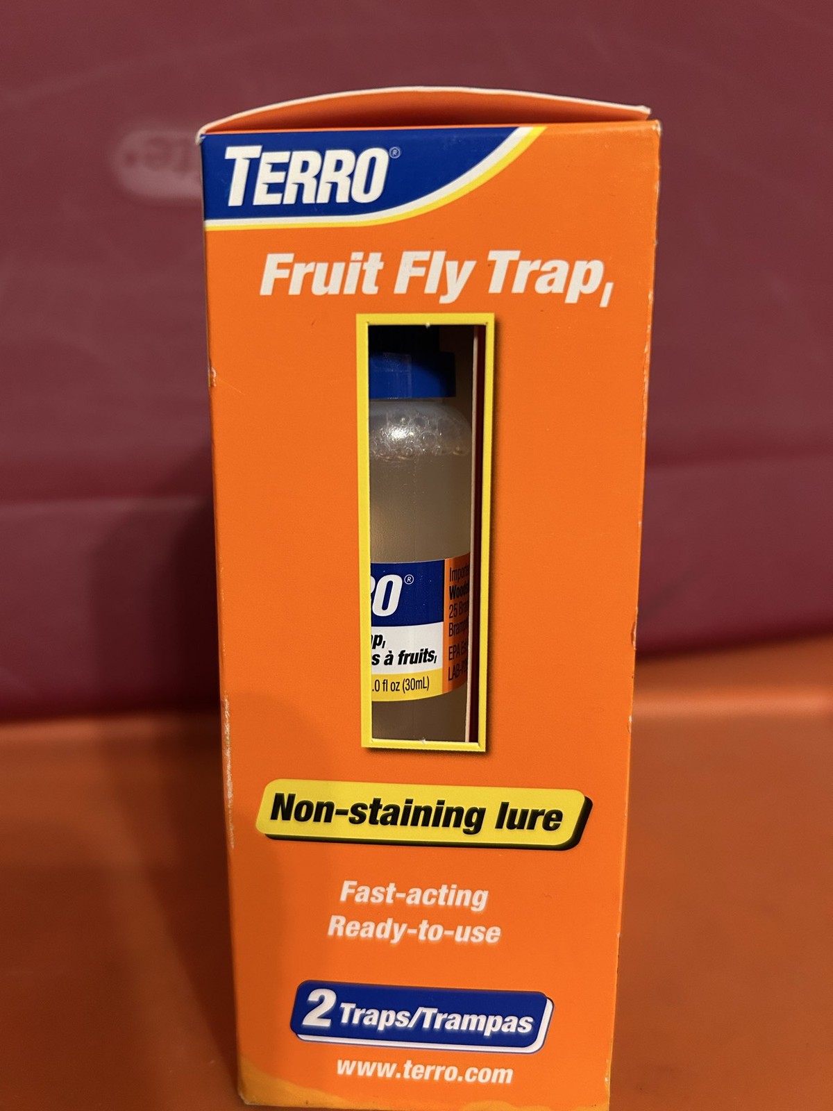 TERRO Indoor Fruit Fly Trap 2 Pack 90 Day Lure