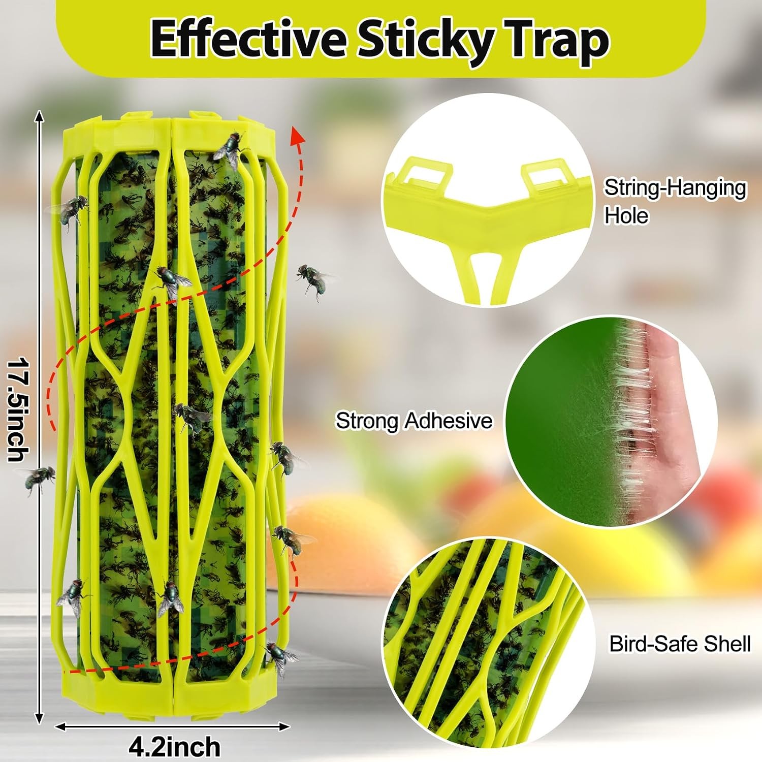 4 Pack Wasp Trap Outdoor Hanging Carpenter Bee Traps for Outside Fly Wasp Catche
