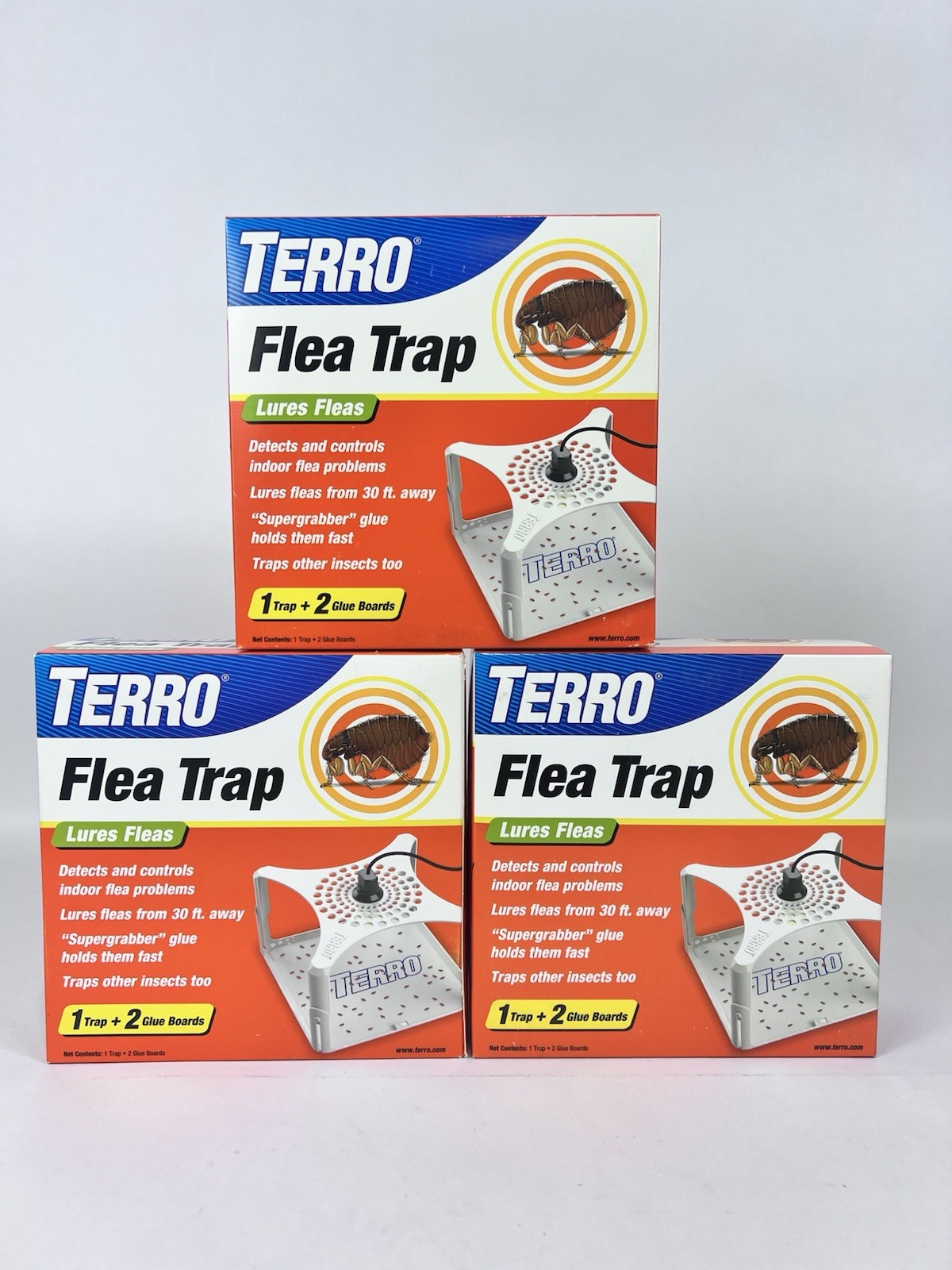 Terro Flea Trap Lure T230 Electric Indoor Insect Light Killer 3 Pack Lot Set