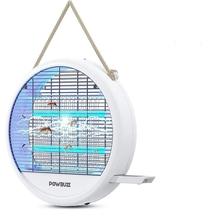 POWBUZZ BUG ZAPPER BNIB NO NOISE BUG REPELLENT CHILD PET SAFE – WHITE