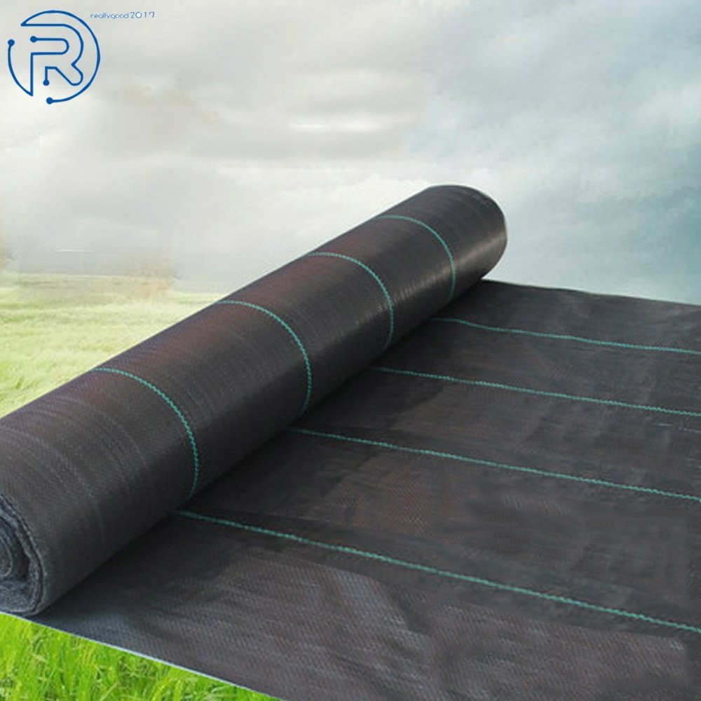 4 × 250FT Polypropylene Weed Barrier Fabric Weed Cover Woven Ground Landscape