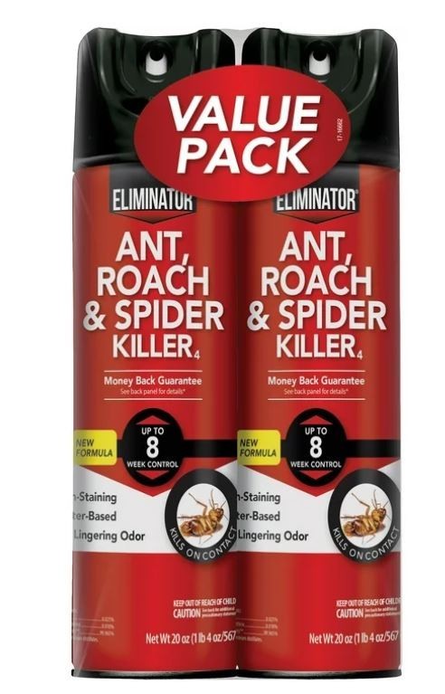 Eliminator Ant, Roach & Spider Killer4, Aerosol Spray, 2/20-Ounce