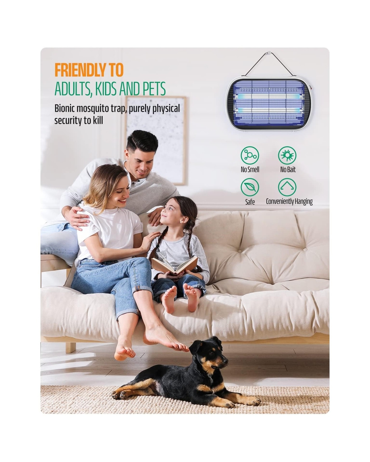 Buzbug Electric Bug Zapper 5000 Sq. Ft. Modern and Stylish 20W Insect Killer …