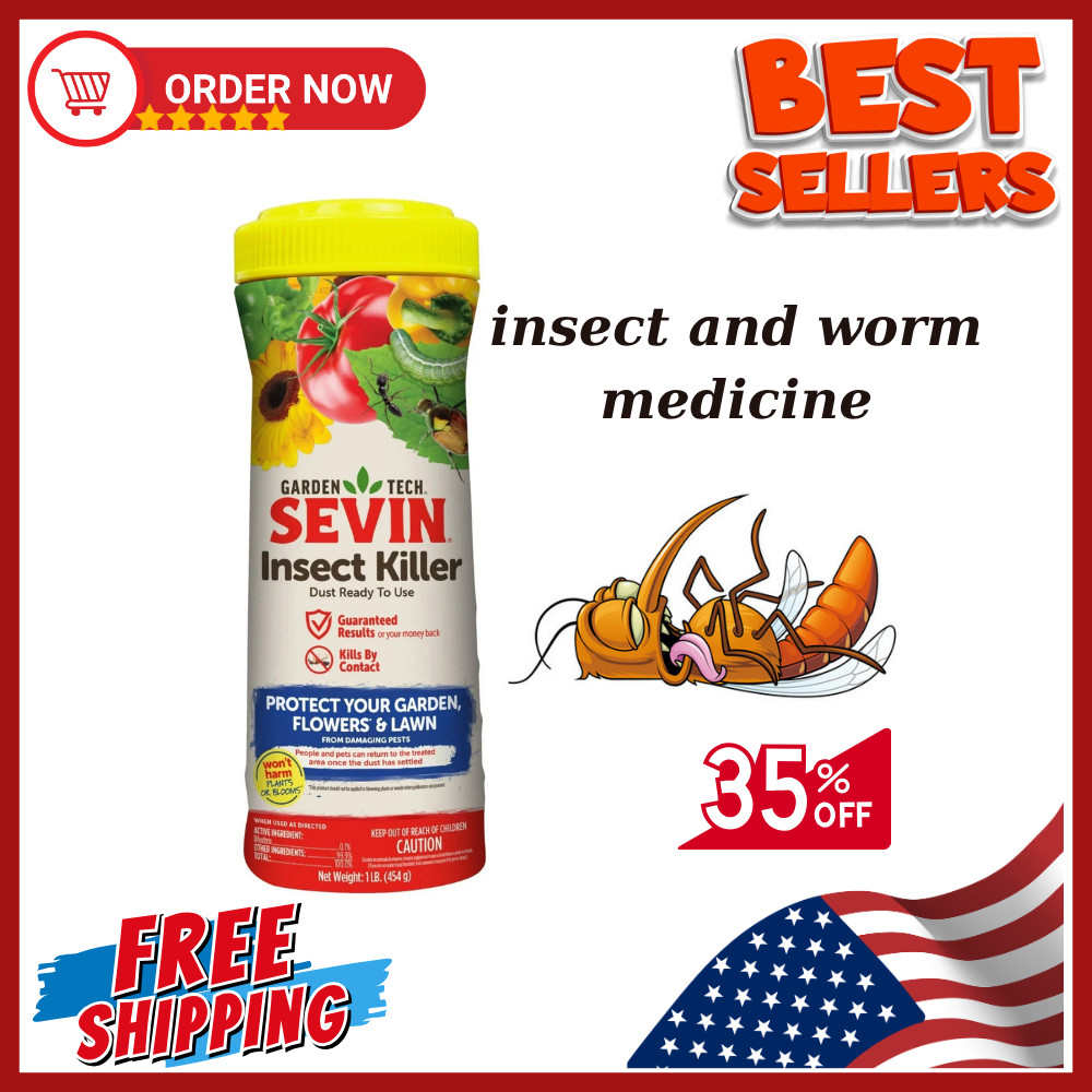 Insect Killer powder Sevin Garden Ready to Use Dust, 1 Pound Can