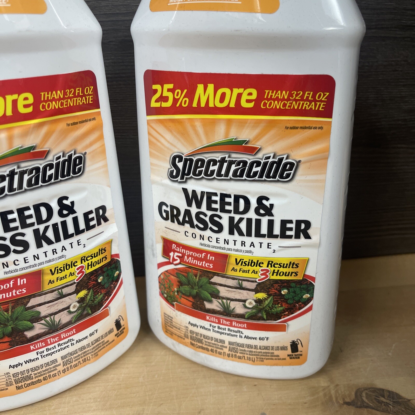 2 Pack Spectracide Weed & Grass Killer, 40 oz Each New