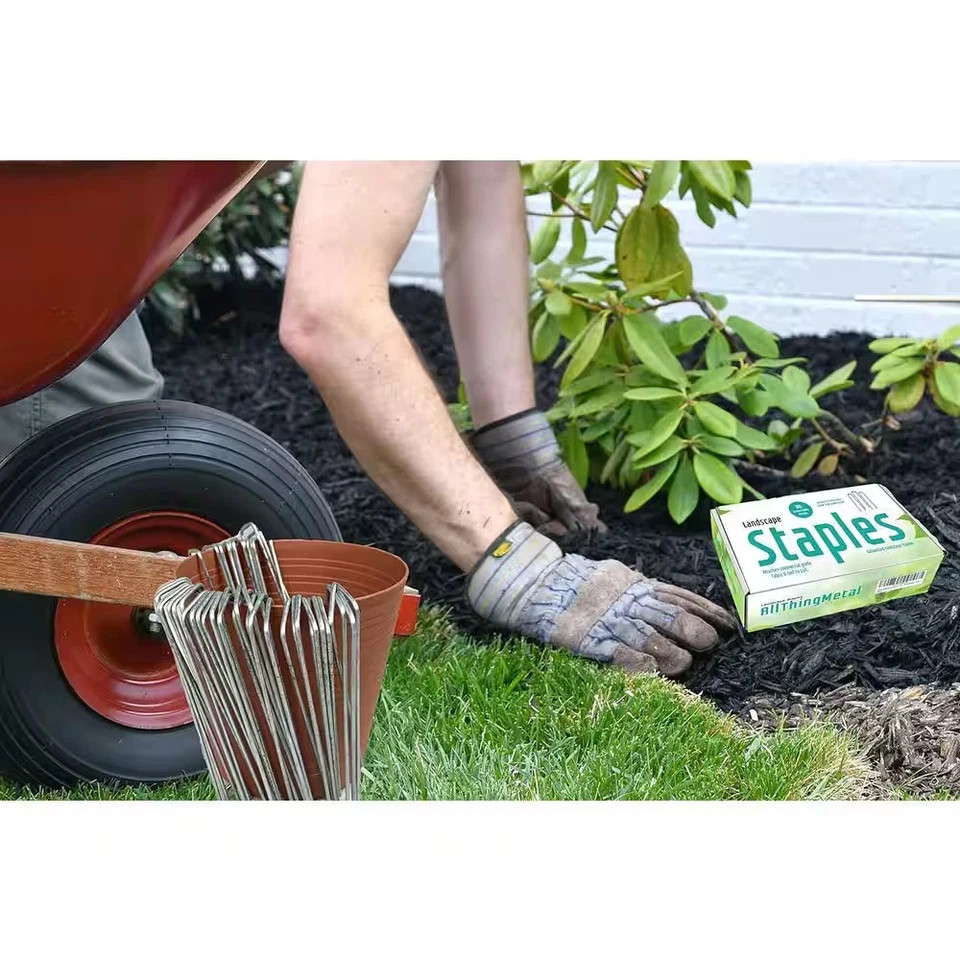 Ashman Galvanized Garden Stakes Landscape Fabric Staples: (250-Pack) 6 In. Sod