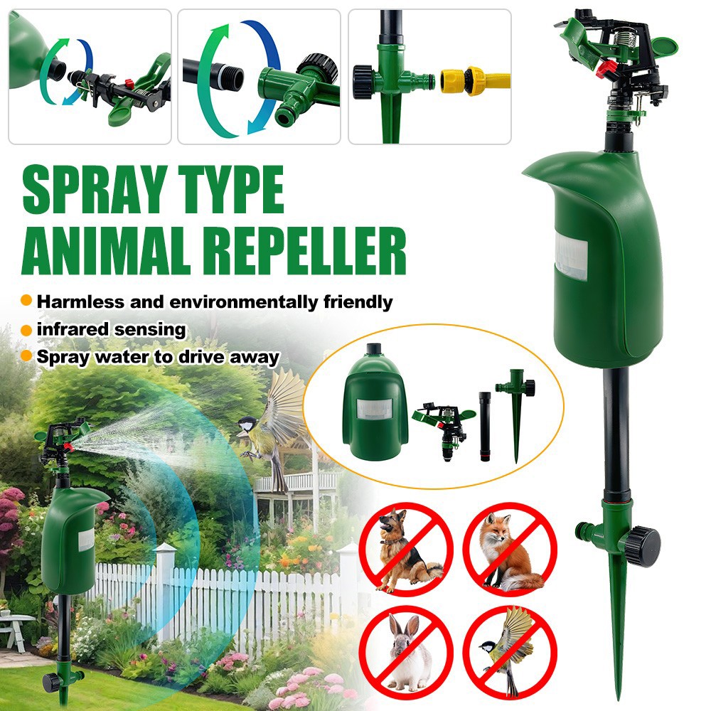 1PCS Motion Sprinkler Animal Pest Control Jet Spray Birds Repellent For Garden