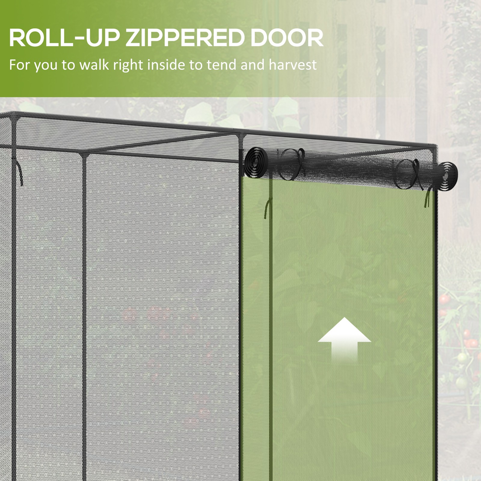 6 x 3ft Crop Cage Black
