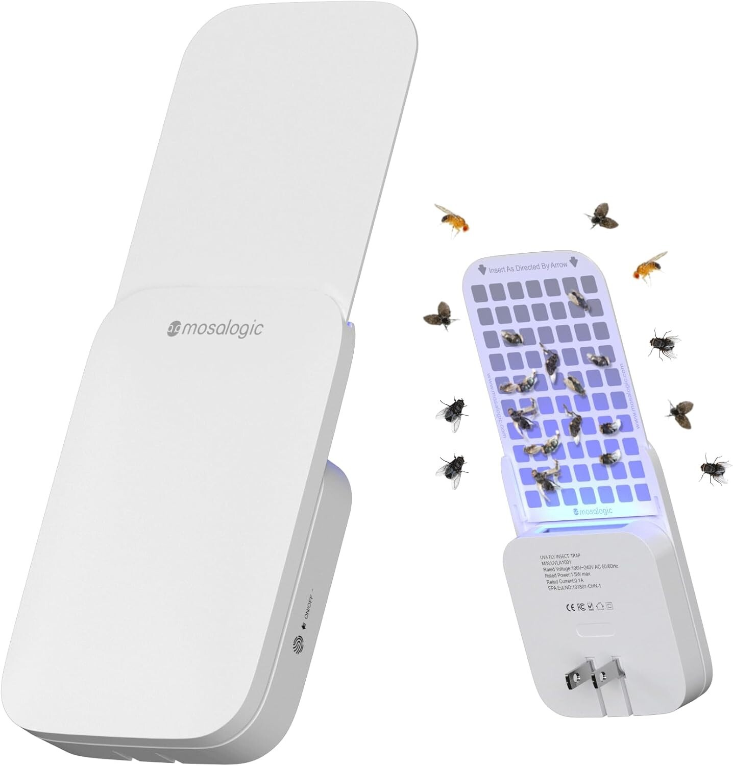 Modern Indoor UV Bug Trap & Soft Night Light – Mosquito & Moth Catcher Set of 2