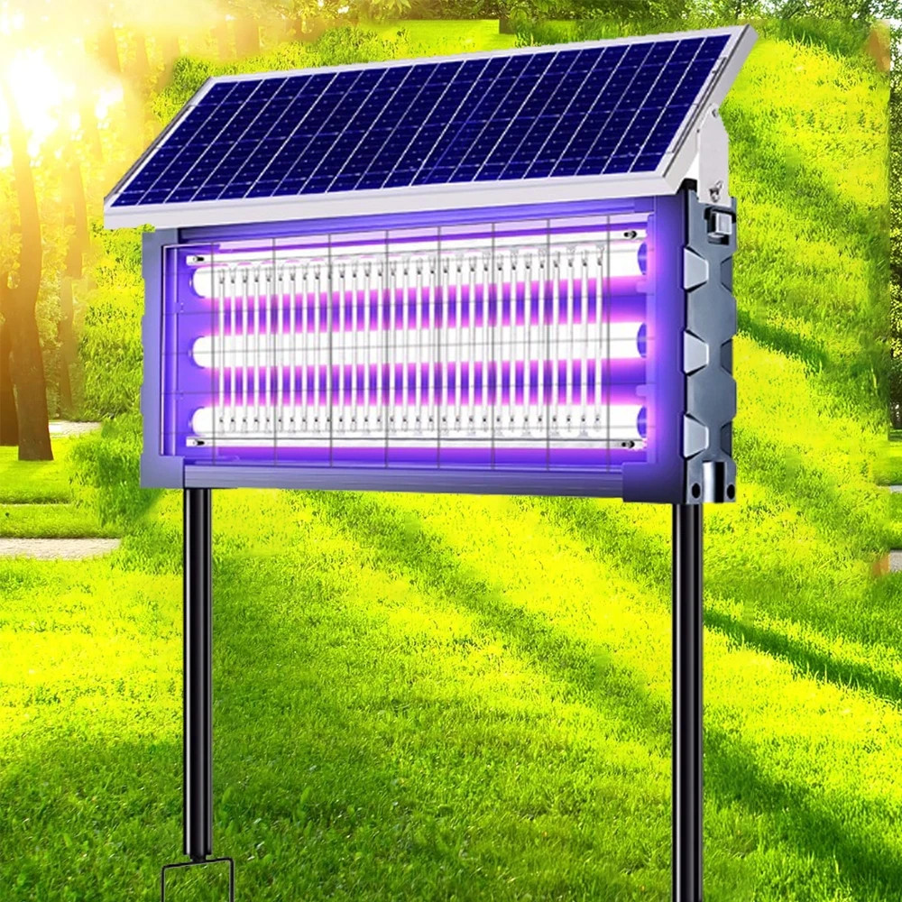 Solar Bug Zapper Outdoor, Wireless Portable Camping Mosquito Zapper 4500V For 35