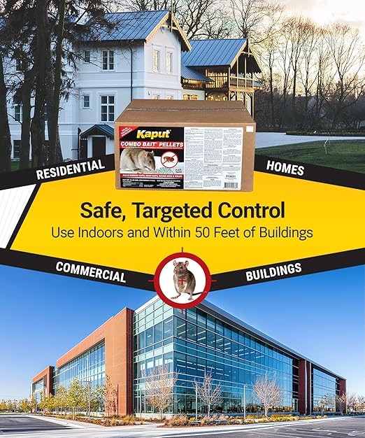 250 PACK – Kaput Combo Mouse, Vole & Rat Packs to Control Rodents & Fleas