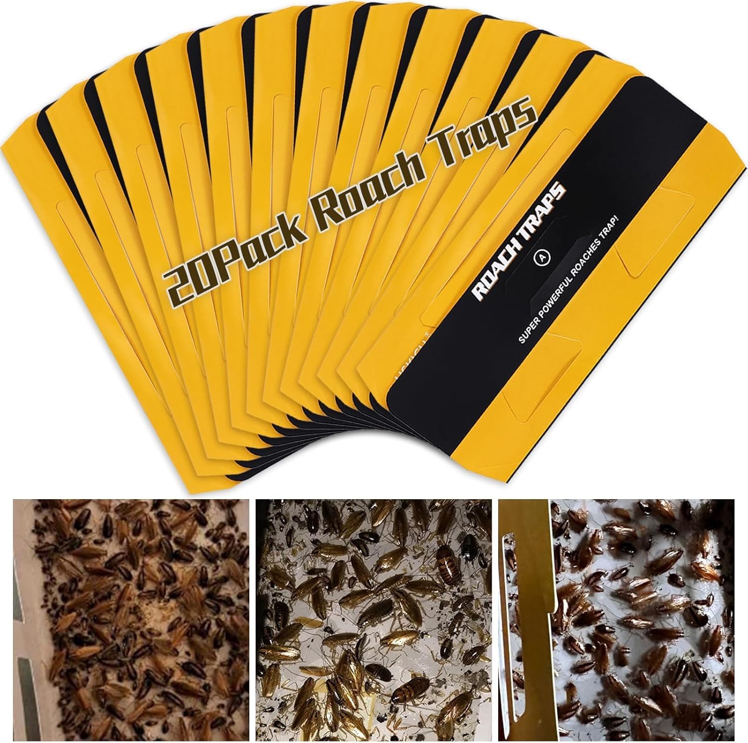 20 Pack Roach Traps Cockroach Traps Indoor Home Glue Roach Traps Child & Pets