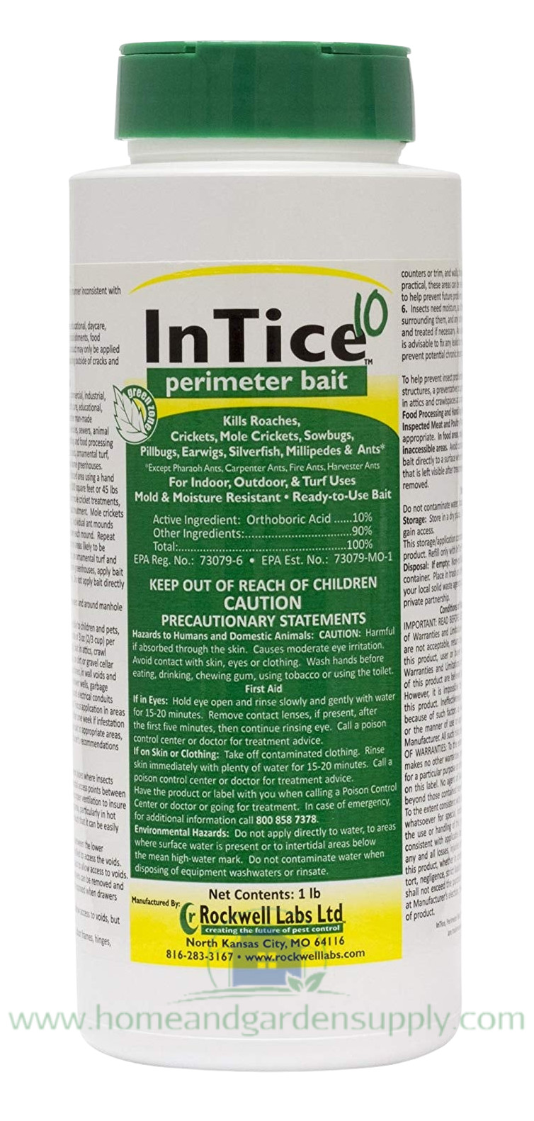 Intice 10 Perimeter Bait Granular Insect Bait 1 lb Bottle by Rockwell Labs