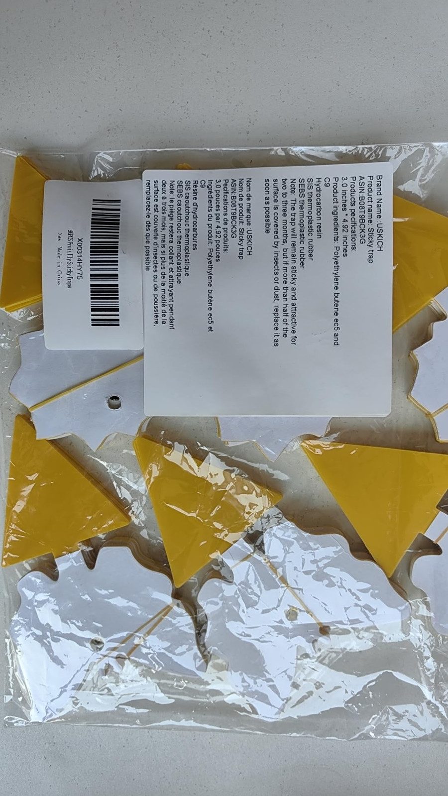96PCS Fruit Fly Sticky Traps, Gnat Traps Insect Trap for Plants Kitchen Indoo…