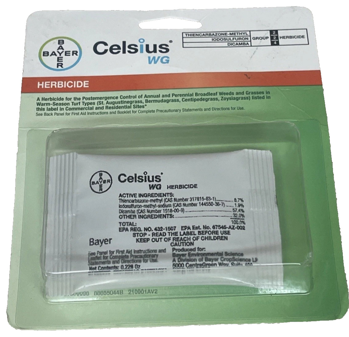 Celsius Herbicide – Single dose 0.226 oz Easy Mix Packet – Post Emergent