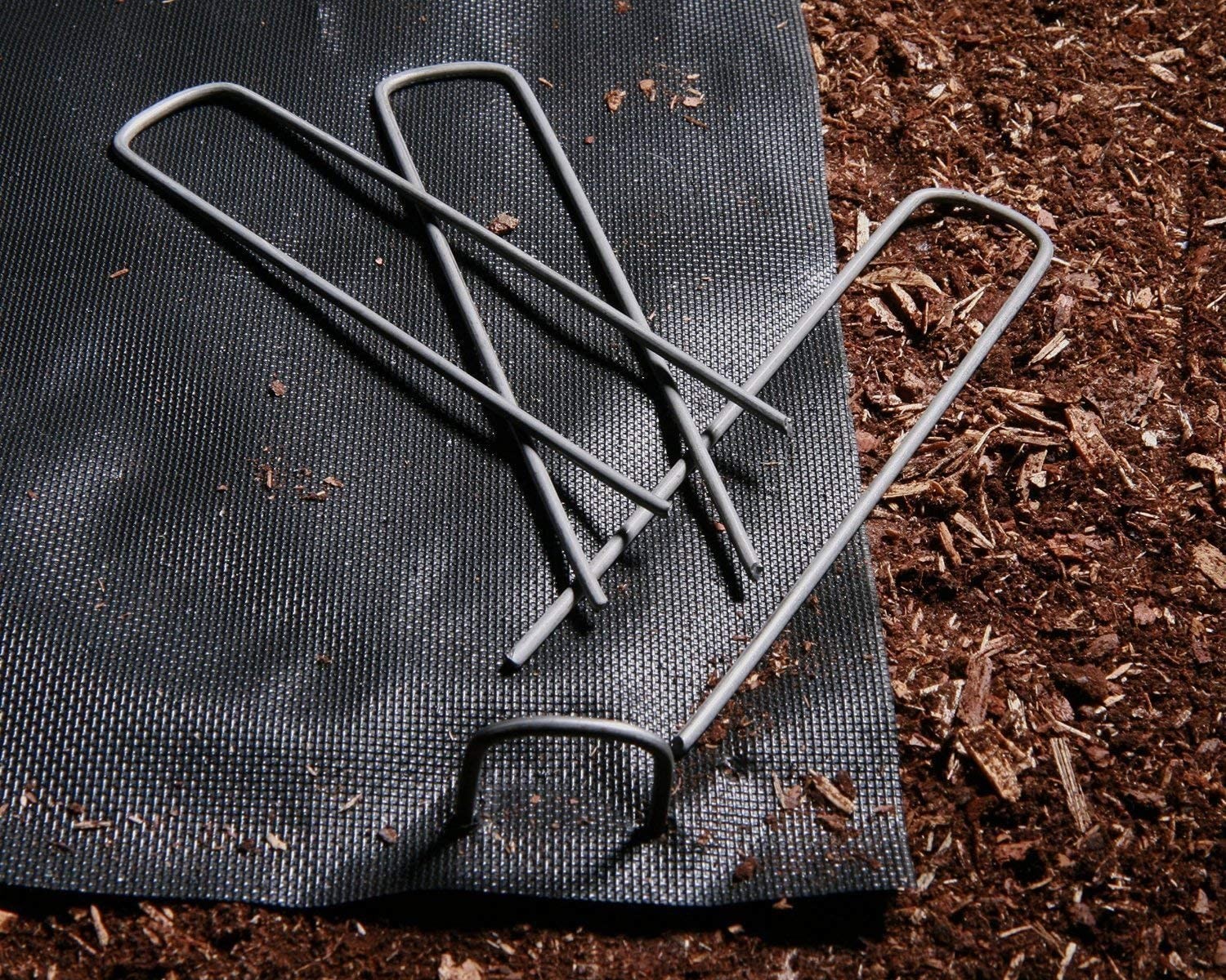 200pcs rust proof galvanized 6in Landscape Sod Staples Weed Barrier Fabric Pins