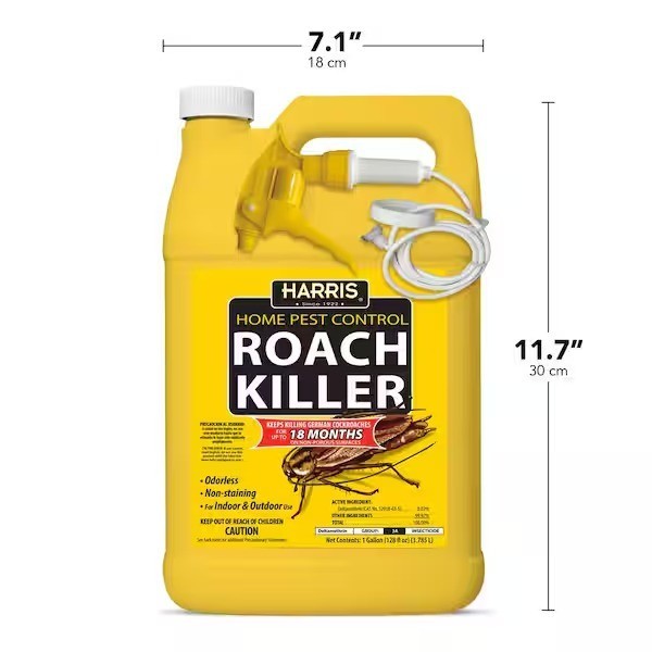 Harris 1 Gal Roach Killer Spray Odorless and Non-Staining with Trigger Sprayer
