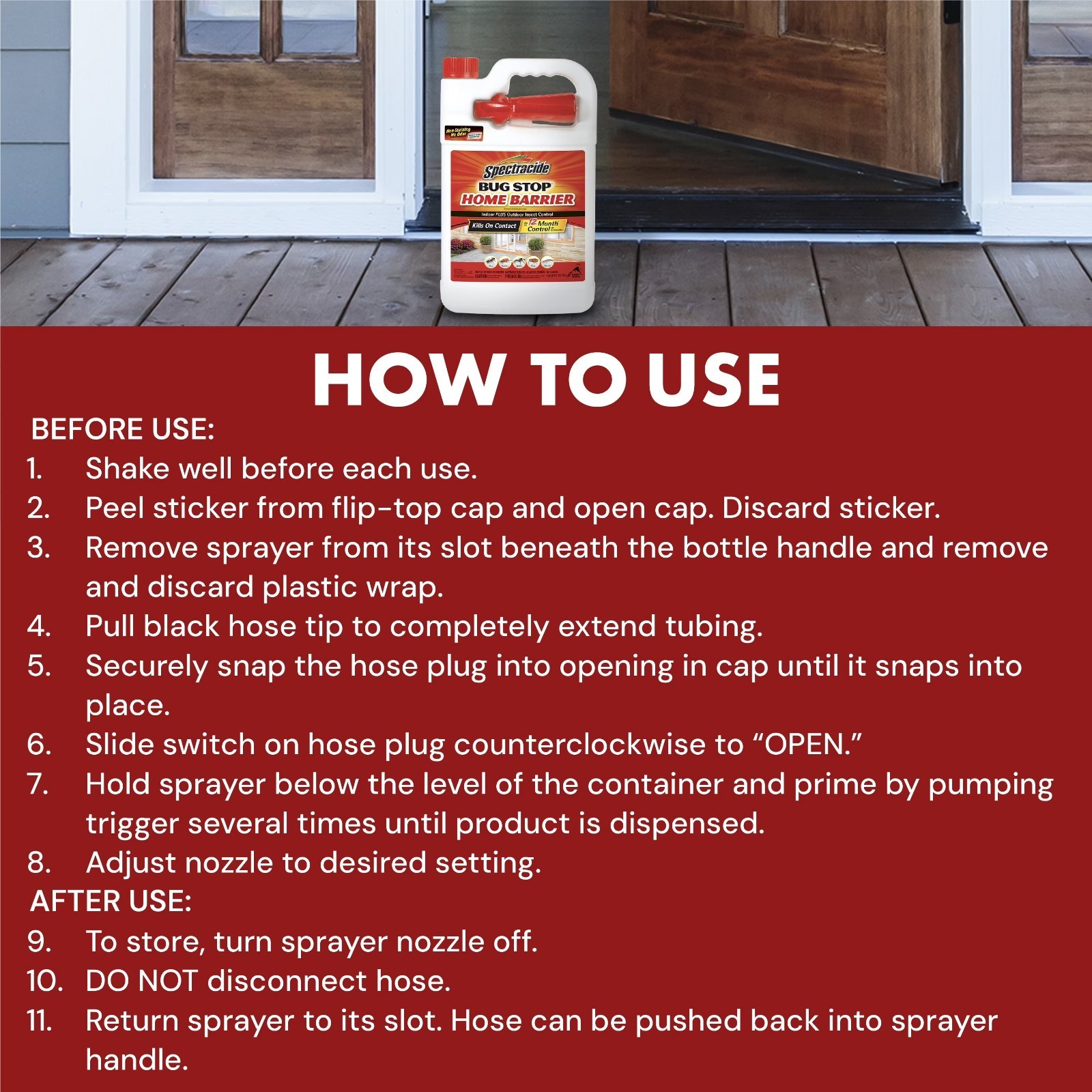 Spectracide Bug Stop Home Barrier – 1-Gallon Bug Killer Spray for Pest control