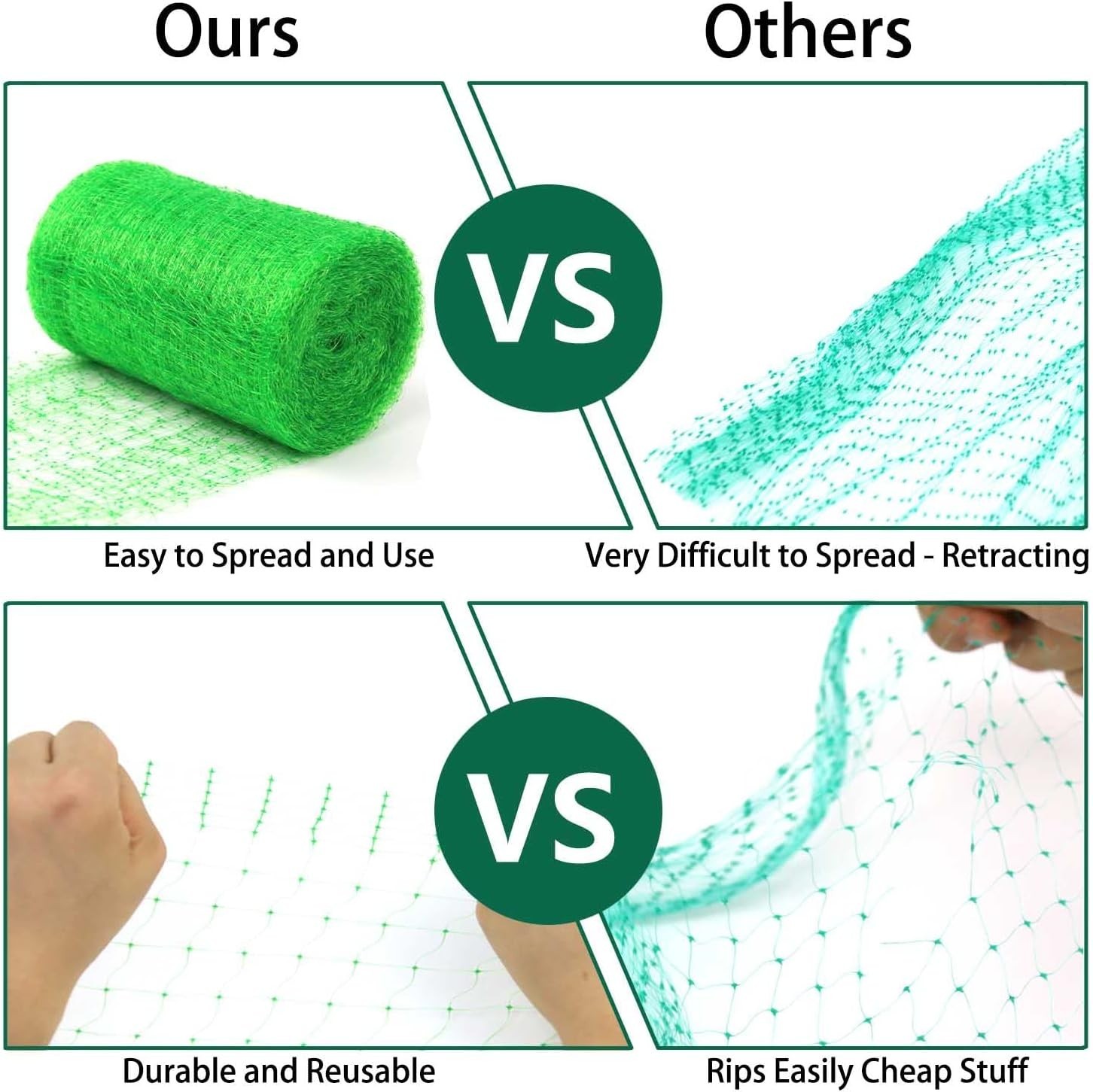 Multi-Purpose 7 x 100 FT Bird Netting for Garden Safety from Pests and Animals