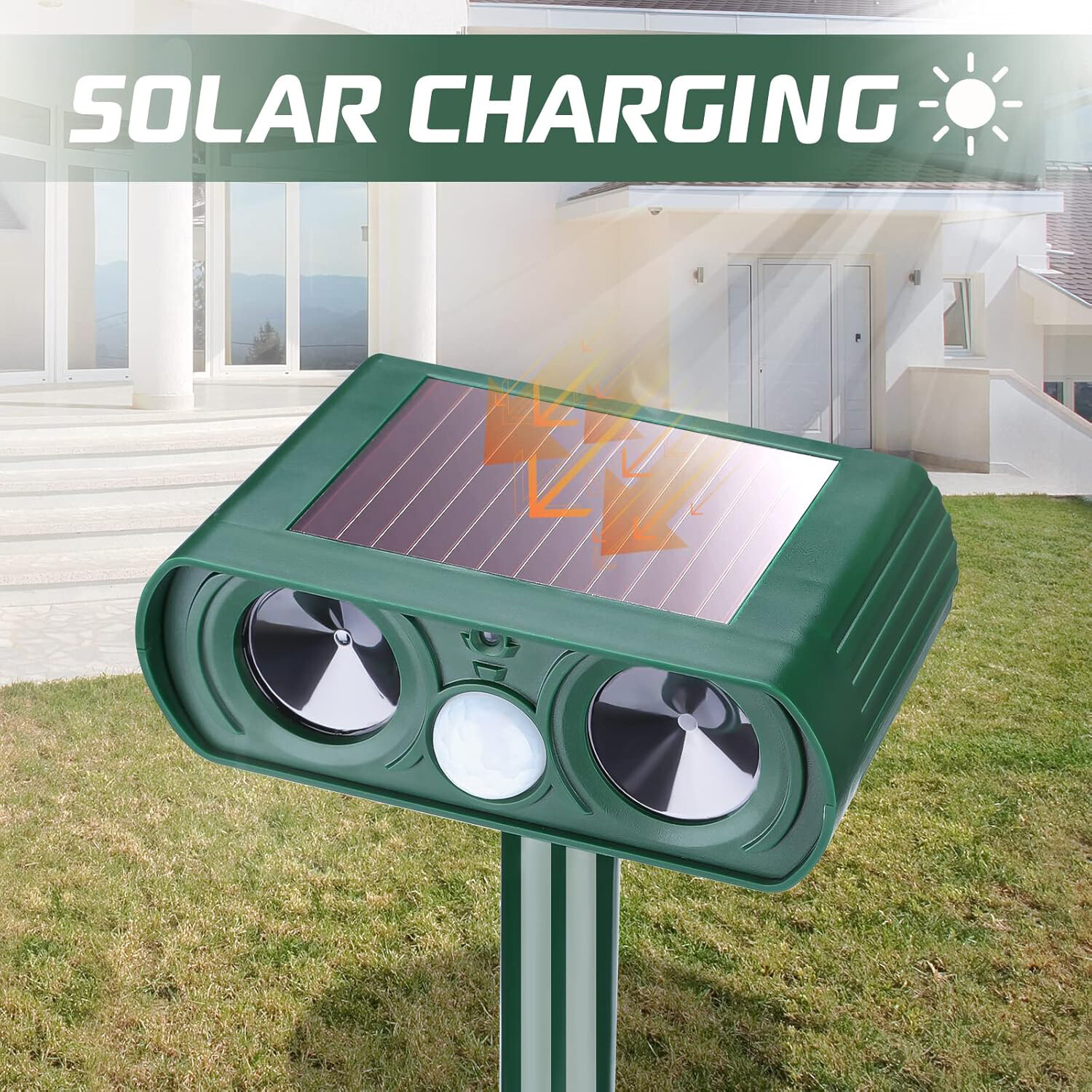 4/6 Pack Solar Ultrasonic Animal Repellent Dog Skunk Deer Raccoon For Garden US