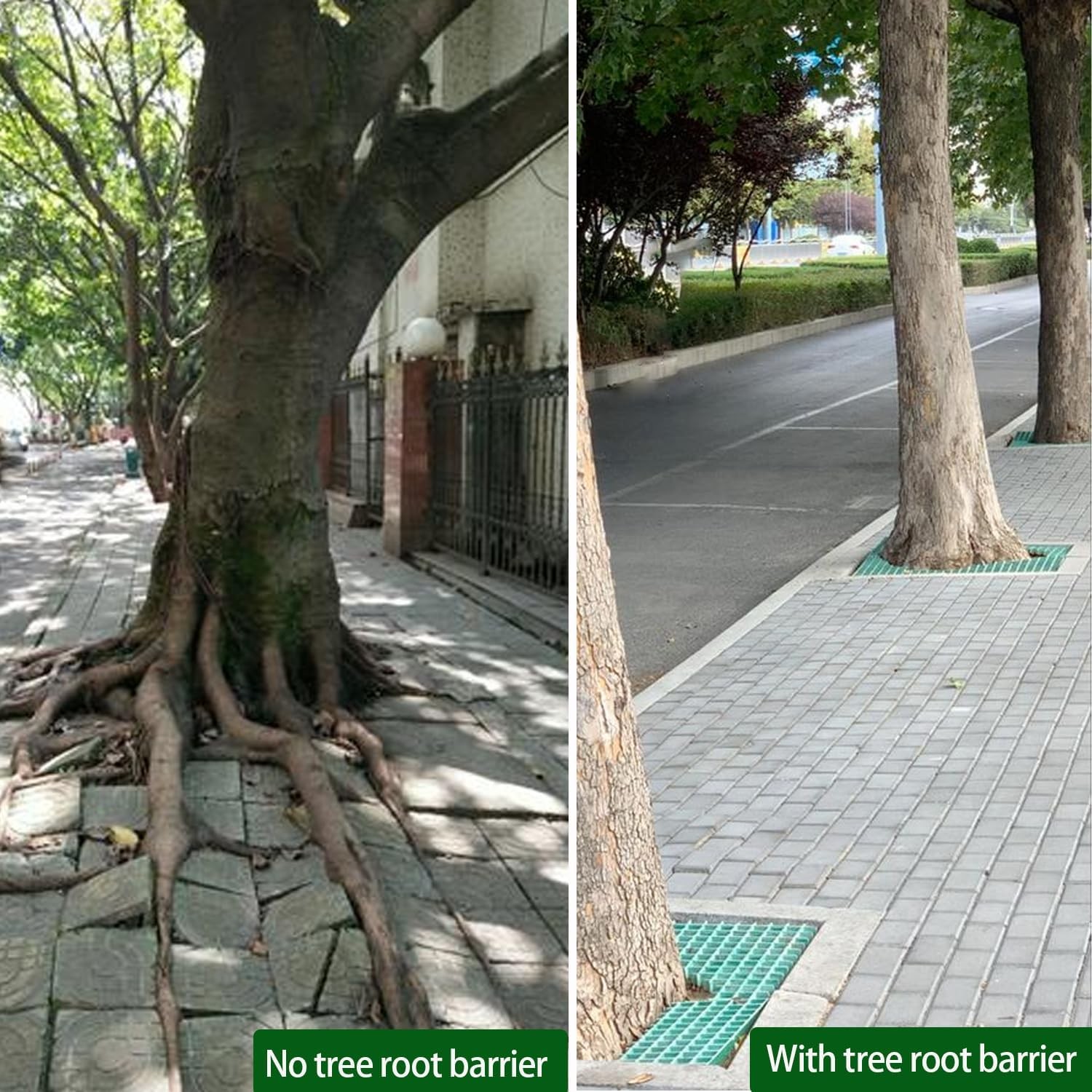 20ft x 18in x 60mil-Tree Root Barrier Bamboo Barrier Rhizome Control Barrier for